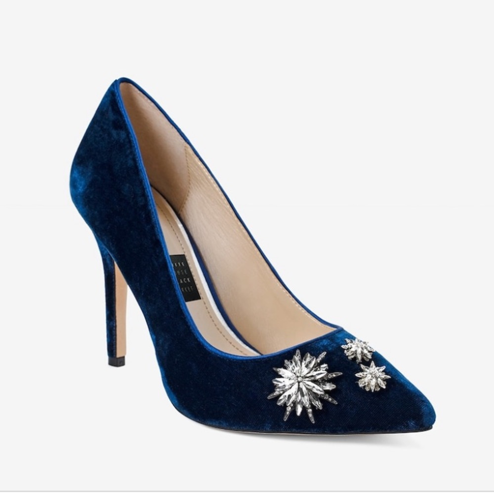 COPY - White House Black Market blue velvet heels